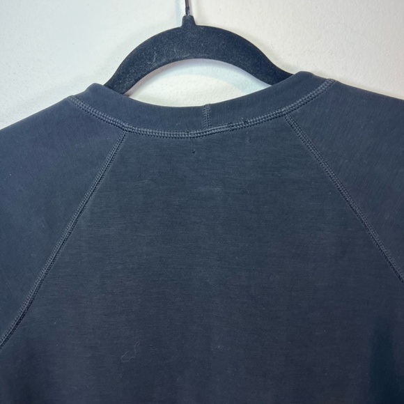 NUX Womens Sleek Sweat Ultra Soft Pullover Crew Neck Sweatshirt Black Yoga Small - Picture 8 of 14